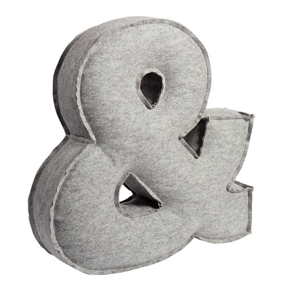 Ampersand pillow
