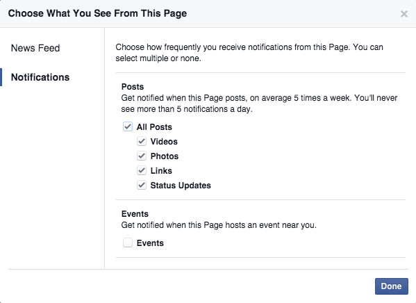 You'll get a pop-up that let's you select the things you want to see. Easy peasy.