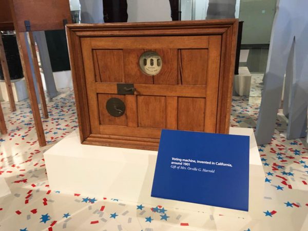 Voting machine from 1901 on display in Washington, D.C.